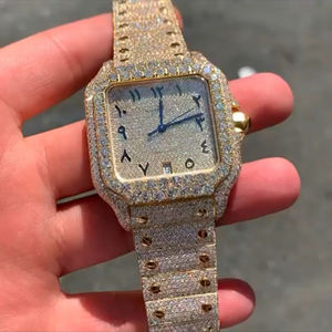 Factory Direct Price High Quality DEF Lab Grown Diamond <b>Watch</b> Colorless Diamond Hip Hop Style Diamond <b>Watch</b> - Product Image 1