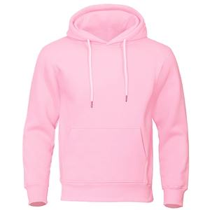 Pulls d'automne et d'hiver pour hommes, sweat-shirt en polaire, vente chaude, mode scolaire, sweats à capuche décontractés, couleur unie, streetwear brodé - Product Image 4