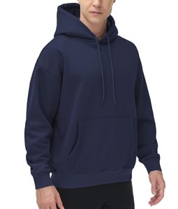 Sudadera con capucha de mezcla de algodón acogedora para hombre para deportes al aire libre Chaqueta de gimnasio de moda con bolsillo frontal Impresión digital de moda para invierno - Product Image 5