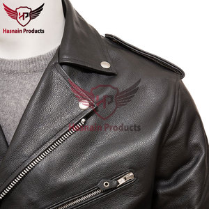 Veste en cuir à franges noires pour homme-Style motard classique avec franges à glands-Doublure en satin matelassé-Poche garnie de cuir - Product Image 5