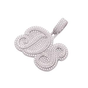 Precio al por mayor letra colgante 925 plata esterlina Leb cultivado diamante helado Hip Hop joyería 3D colgante para hombres y mujeres - Product Image 1