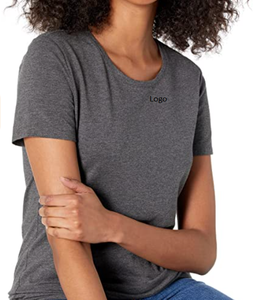 T-shirt ras du cou pour femmes, coupe classique à manches courtes, tendance, personnalisé, avec impression sur fond blanc - Product Image 5