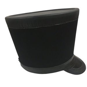 Casco Shako Napoleónico francés Color negro Shako Sombrero de cuero de lana negra Recreación superior Sombrero Shako - Product Image 3