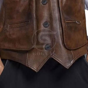 Chaleco de Moda de Cuero 100% de Buena Calidad, Precio Razonable, Transpirable, Ropa para Hombre, Chaleco de Cuero para Venta en Línea - Product Image 4