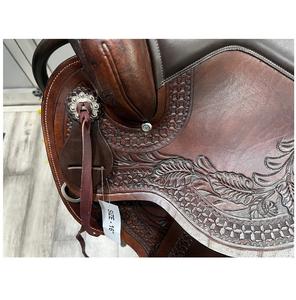 อานม้าแบบตะวันตกหนังอินเดียพร้อมหัวไชเท้าต้นไม้พลาสติกสีน้ำตาลดีไซน์เครื่องมือ - Product Image 4