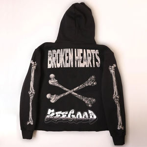 Sudadera con Capucha y Cremallera de Felpa 100% Algodón OEM para Hombre, Bordada, con Impresión Digital Personalizada, Talla Grande, para Invierno - Product Image 2