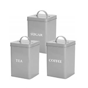 Fournisseur de boîtes à café galvanisées de qualité supérieure, boîte de rangement artisanale de forme ronde, ustensiles de cuisine, boîte en métal pour comptoir - Product Image 2