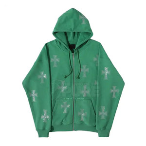 Sudadera con Capucha de Moda para Hombre, con Pedrería, para Uso en Exteriores, Informal, para Invierno, en Diferentes Diseños - Product Image 1