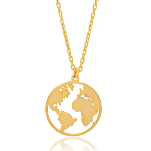 Plain Earth Design Charm Necklace Turkish Theia Silver Handcrafted Venta al por mayor 925 Sterling Silver Jewelry - Product Image 1