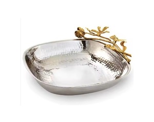 Nueva y elegante bandeja de aluminio para servir mesas de comedor contemporáneas ideales para servir aperitivos y bebidas para exhibir artículos decorativos - Product Image 3