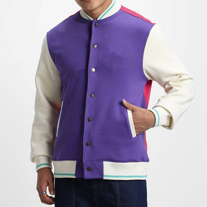 Custom Made 2026 Casual Baseball New Arrival Leather Sleeve Varsity Jacket Brand New High Quality Patchwork Varsity Jacket - Product Image 4