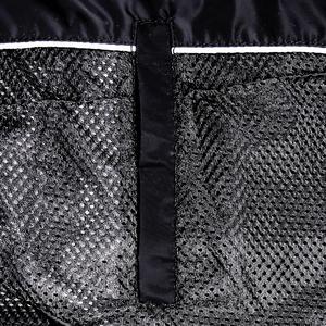 Conception personnalisée avec votre propre logo Vestes en polyester noir pour hommes Fermeture à glissière de couleur unie pour hommes - Product Image 3