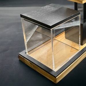 Ensemble de brûleur d'encens en bois et acrylique de luxe avec porte-bakhoor, plateau moderne, décoration d'intérieur pour cadeaux de Ramadan, utilisation au Moyen-Orient et au Golfe - Product Image 6