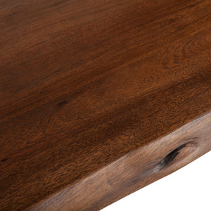 Table à manger en bois d'acacia à bord vivant meubles de salle à manger naturels à bord organique industriel vintage - Product Image 6