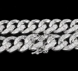 Iced Out Diamond Prong Cuban Link Chain,<b>Silver</b> Gold Bling Heavy <b>Necklace</b> Chain,Hip Hop Chain for Men Birthday Gifts Jewelry - Product Image 3