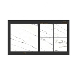 Vente d'usine moderne 800*800 carreaux de sol en porcelaine Fullbody conception de ligne dorée pour salon assis fonction brique réfractaire - Product Image 3