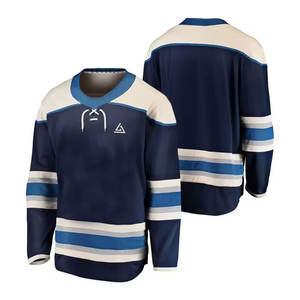 Vente en gros de maillots de hockey sur glace unisexes écologiques 100% polyester de haute qualité, respirants et à séchage rapide, personnalisés pour le hockey sur glace - Product Image 1