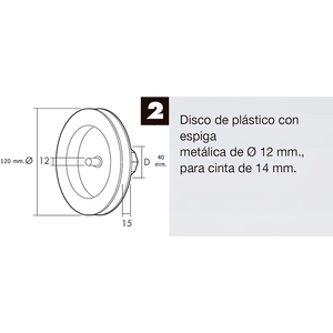Persiana in Plastica con Gancio Metallico 120x40 mm Nastro da 14 mm. - Product Image 3