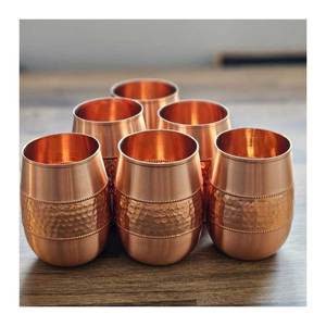 Nuevo diseño hecho a mano vaso de cobre beber Oem exportador indio con calidad de exportación - Product Image 3
