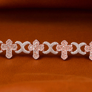 Pulsera de Plata de Ley 925 con Incrustaciones de Diamantes Moissanite VVS, Brazalete de Eslabones Personalizable, Estilo Hip Hop - Product Image 4