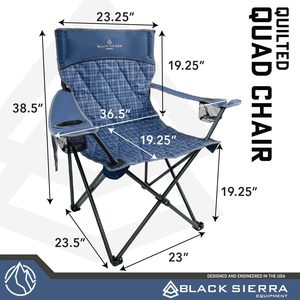 Chaise pliante de Camping surdimensionnée robuste 300 lb cadre en acier matelassé rembourré Plaid siège extérieur pour les jeux de sport de talonnage - Product Image 4