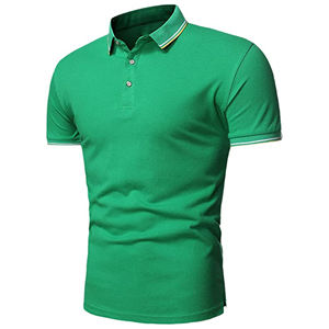 เสื้อโปโลผู้ชายเสื้อโปโลผ้าฝ้าย100% ปกคลาสสิกระบายอากาศได้อย่างยั่งยืนแฟชั่นหลากสี - Product Image 3