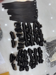 Vietnamien Super Double Dessiné Remy Cheveux Humains 100% Extensions de Tissage de Cheveux Vierges Pas d'Emmêlement Pas de Perte - Product Image 3