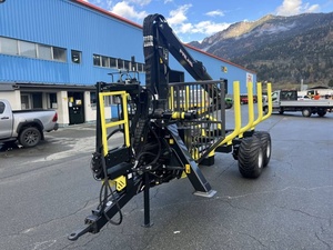 Remorque forestière avec grue hydraulique pour tracteur et utilisation avec grappin ATV, haute productivité, garantie 4 ans - Product Image 5