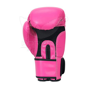 Gants de boxe en cuir athlétique avec rembourrage en mousse protectrice, paume renforcée, conception à doigts entiers, évacuation de l'humidité, fermeture réglable à boucle et crochets - Product Image 4
