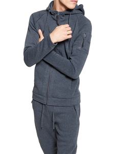 Conjuntos Deportivos Vintage para Hombre, Sudadera con Capucha de Color Sólido, Chándal con Logotipo Personalizado, Pedrería, Tallas Grandes, para Gimnasio, Venta al Por Mayor - Product Image 4