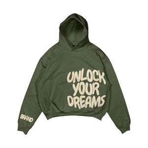 Conjunto de pantalones cortos holgados personalizados con capucha y soporte OEM/ODM al por mayor para hombre chándal con logotipo y estampado de soplo de primera calidad - Product Image 4