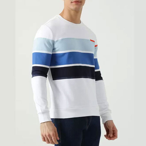 Wholesale Comfortable Sweatshirt Men Casual Wear O Neck Men Wear New Print Design Basics Cotton Blended Mens Sweatshirt - Product Image 4