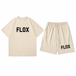 Conjunto de Camiseta y Pantalones Cortos Extra Grandes Personalizados, 250 GSM, Algodón, Estilo Urbano, Marca Privada OEM - Product Image 5