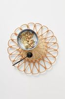 Set de table rond et assiette de présentation en bambou faits à la main, style bohème de luxe, écologique, imperméable, pour mariage et usage domestique, personnalisable