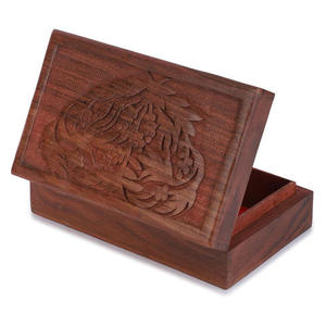 กล่องเก็บเครื่องประดับไม้แกะสลักทำด้วยมือแบบใหม่กล่องของขวัญทำจากไม้ไอเดียสำหรับเก็บเครื่องประดับเหรียญ - Product Image 1