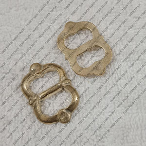 Hebilla de cinturón de cobre Medieval Tiger Touch, aleación antigua hecha a mano para accesorios históricos auténticos - Product Image 3