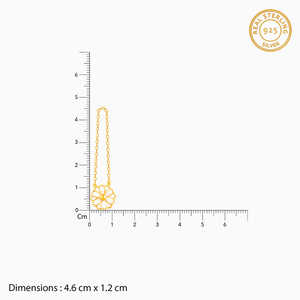 Boucles d'oreilles dorées Brahma Kamal Convertible Drop Design à la mode Convertible Hoop - Product Image 3