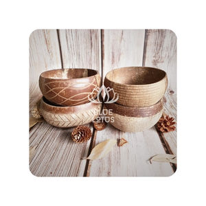 Cuencos de coco pulido con la mejor calificación para servir cereales y vajilla sostenible de Blue Lotus en Vietnam. - Product Image 1