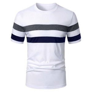 OEM Chemises Ringer 100% Coton T-shirts Couleur Unie Vêtements pour Hommes T-shirts à Manches Courtes à Vendre Logo Personnalisé Conception Été - Product Image 5