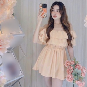 ชุดMaxiผู้หญิงแฟชั่น 2023 Casualราคาสมเหตุสมผล 100% ผ้าลินินสบายๆล้างทําความสะอาดได้บรรจุภัณฑ์ที่กําหนดเองเวียดนามผู้ผลิต - Product Image 2