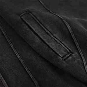 Luxe uni 600gsm blanc épais coton lourd 100% mélange polaire unisexe hiver à capuche longueur régulière Double fermeture éclair personnalisé - Product Image 4