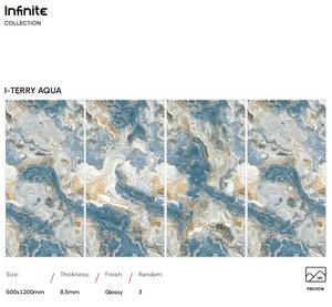 Carreaux de sol modernes pour hôtel 600x1200mm, design marbre blanc naturel, carrelage en porcelaine poli pour usage intérieur et extérieur, bureaux à domicile, salons - Product Image 5