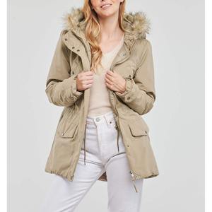 Abrigo Largo de Piel Sintética para Mujer, con Cierre de Cremallera y Bordado de Botones, Estilo Elegante para Otoño/Invierno - Product Image 2