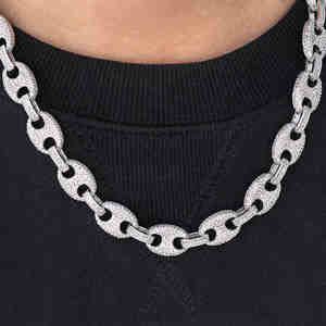 Collar de Cadena Cubana para Hombre, Chapado en Oro, con Moissanita de Plata de Ley 925 de 12 mm, Estilo Hip Hop, ¡Gran Venta! - Product Image 3