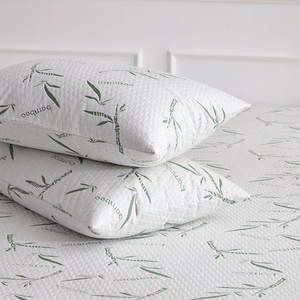 Housse de coussin en tissu tricoté Air Layer avec logo personnalisé, housse de coussin en bambou imperméable avec fermeture éclair - Product Image 2