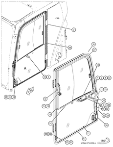 Cristal frontal para excavadora <span class=keywords><strong>Hyundai</strong></span> R80 R210 R220 R290 R300 Lc, cristal templado para puerta y ventana de cabina - Product Image 4