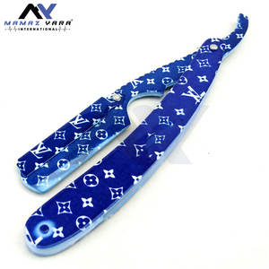 Navaja de afeitar clásica para hombre con mango recubierto de papel, herramienta de afeitado en húmedo estilo barbería antigua - Product Image 6