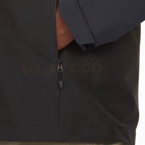 Veste Softshell d'extérieur pour hommes de Style High Street Utilisation hivernale Tissu en toile de grande taille avec col à capuche et motif de lettres - Product Image 5