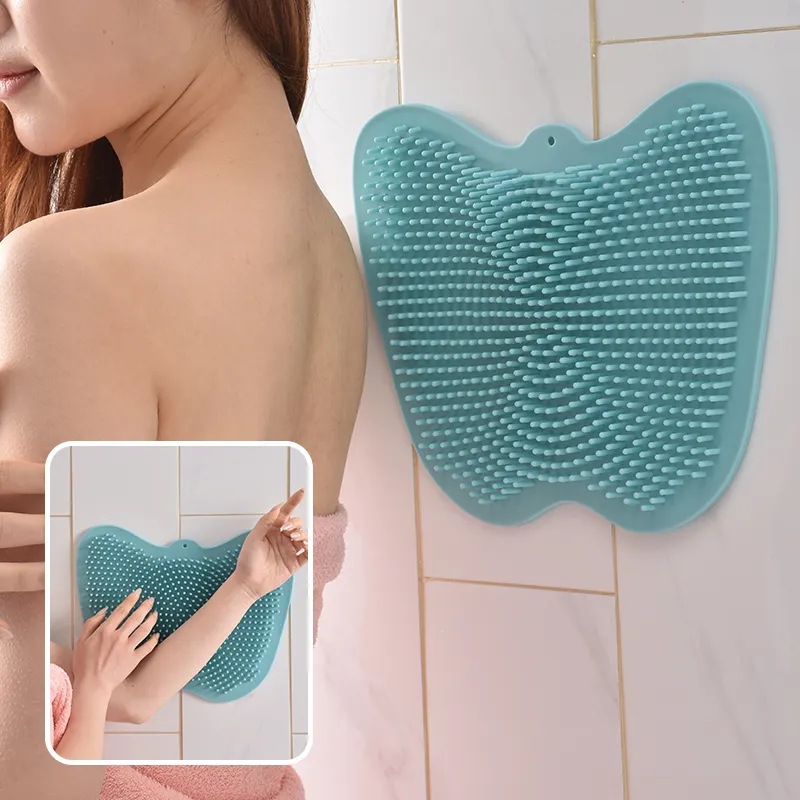 Foot care cleaner remove dead skin mat bath exfoliating back scrubber wash skin massage dry silicone body scrubber