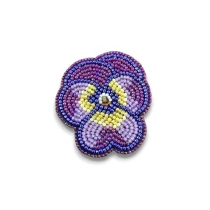 Broche de Corazón Azul bordado a mano y broche de moda con cuentas de alambre de lingotes - Product Image 2